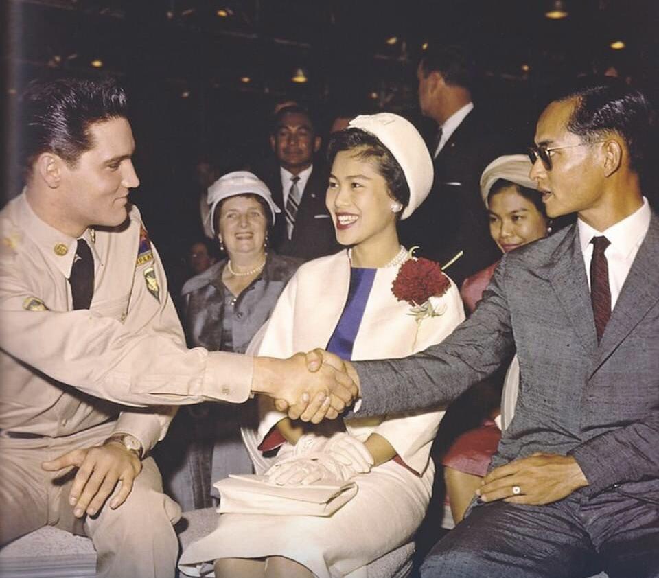 Elvis Presley, Queen Sirikit, and King Rama IX